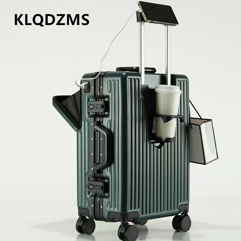KLQDZMS Multifunctional Suitca - Front Opening Laptop Luggage 24 Inch review and price