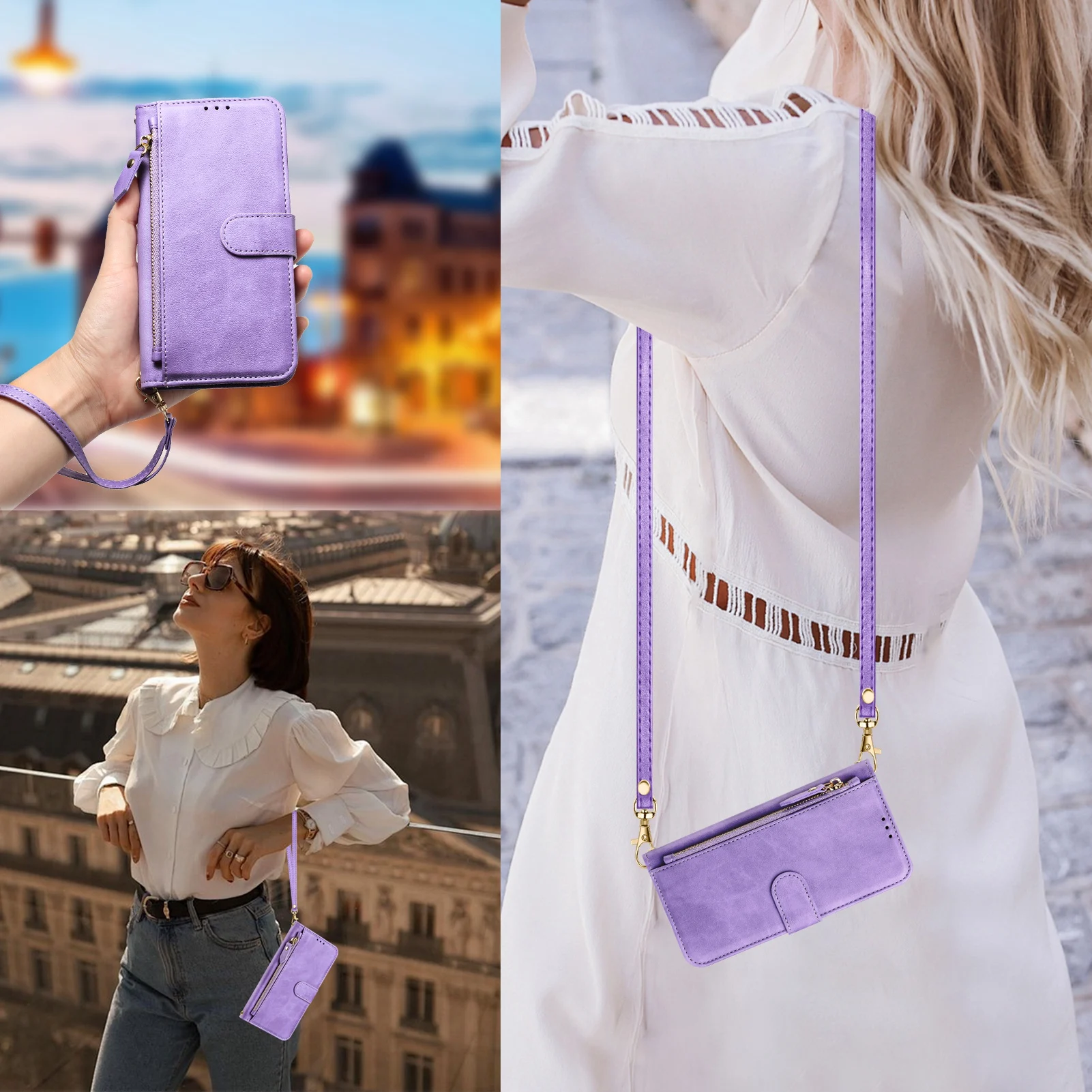 Crossbody Zipper Cards Solt Le - Wallets review and price