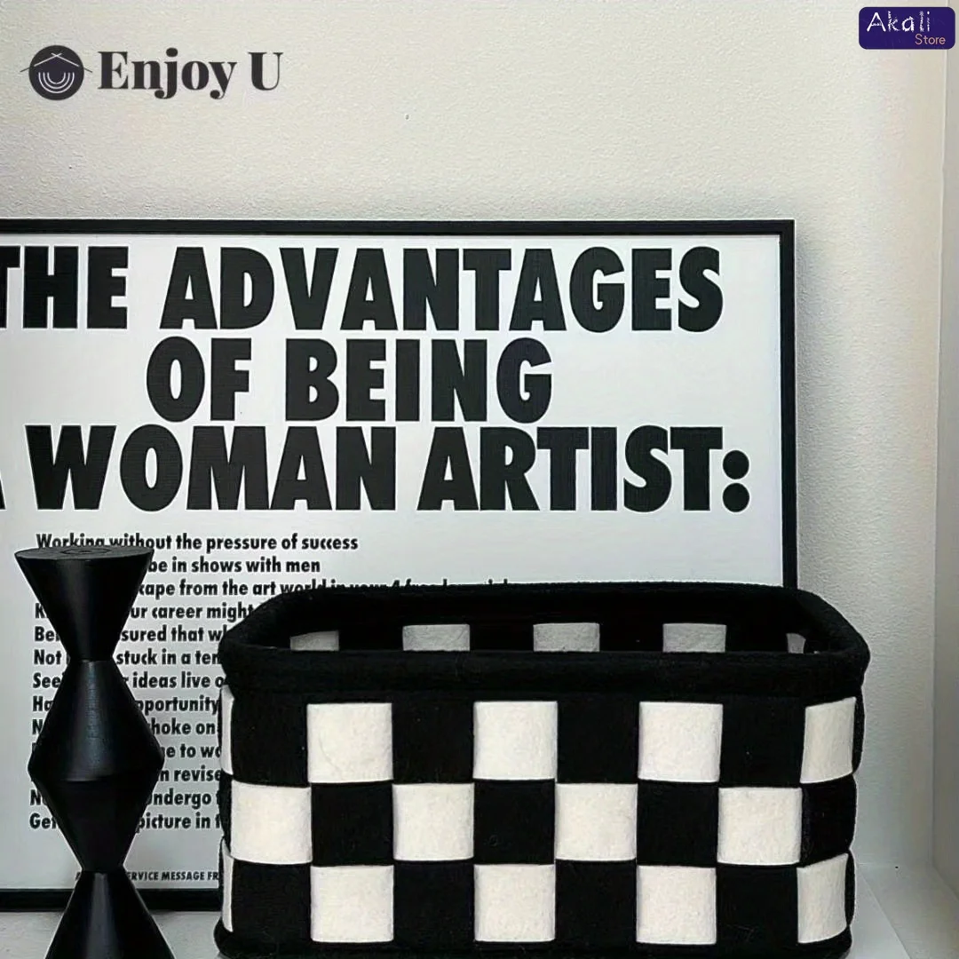 2026Black and White Checkered  - Cosmetic Bags review and price